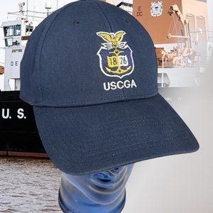 USCGA US Coast Guard Academy 1876 Blue White Gold Adidas Baseball Cap Hat OSFA